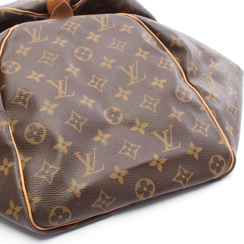 LOUIS VUITTON Authentic Brown Monogram Leather Keepall 45 Boston Bag - Picture 6 of 10